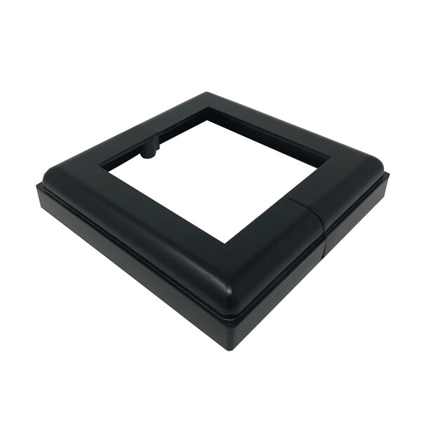 Nuvo Iron BLACK ALUMINUM 4in x 4in POST BASE COVER ADPBS4 - main